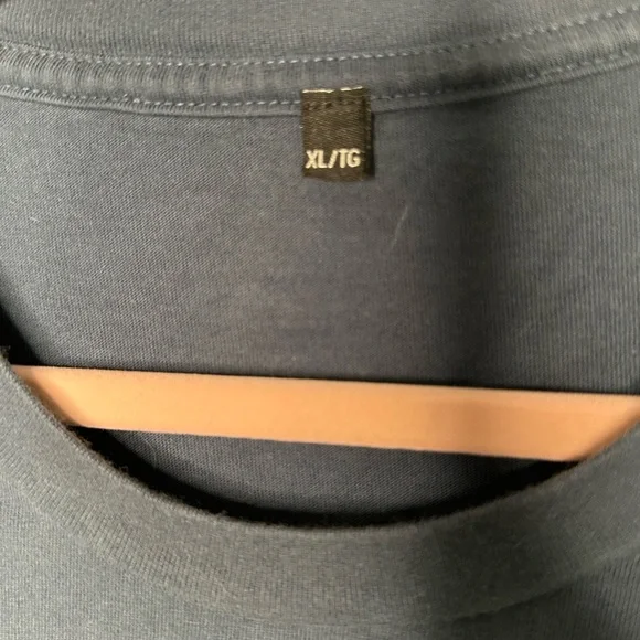 Wuxly XL Organic Cotton T-Shirt Made in Canada Origami Bird Logo Navy Blue - Picture 7 of 14